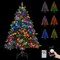 Green RGB Pre-Lit PVC PE Christmas Tree with Pine Cones and App Control